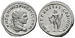 Roman Imperial Caracalla. Antoninianus. 216 d.C. Rome. (Ric-IV 275b). (Bmcre-152). (Rsc-338). Anv.: ANTONINVS PIVS AVG GERM, radiate and draped bust to right. Rev.: P M TR P XVIIII COS IIII P P, Jupit