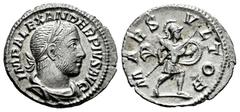 Roman Imperial Severus Alexander. Denarius. 231-235 d.C. Rome. (Ric-246). (Bmcre-833). (Rsc-161a). Anv.: IMP ALEXANDER PIVS AVG, laureate and draped bust right. Rev.: MARS VLTOR, Mars advancing right,