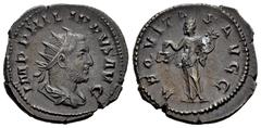 Roman Imperial Philip I. Antoninianus. 244-247 d.C. Rome. (Ric-IV 27b). (Rsc-9). Anv.: IMP M IVL PHILIPPVS AVG, radiate, draped and cuirassed bust to right. Rev.: AEQVITAS AVGG, Aequitas standing to l