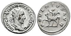 Roman Imperial Trajan Decius. Antoninianus. 249-250 d.C. Rome. (Ric-IV 11b). (Rsc-4). Anv.: IMP C M Q TRAIANVS DECIVS AVG. Radiate, draped and cuirassed bust to right. Rev.: ADVENTVS AVG. Emperor on h