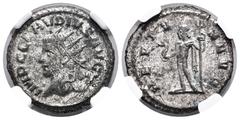 Roman Imperial Claudius II, Gothicus. Antoninianus. 270 d.C. Antioch. (Ric-V.2 214). Anv.: IMP C CLAVDIVS AVG. Radiate head to left. Rev.: NEPTVN AVG. Neptune standing to left, holding dolphin and tri
