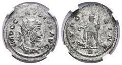Roman Imperial Claudius II, Gothicus. Antoninianus. 268-269 d.C. Antioch. (Ric-V 1.212 var.). Anv.: IMP C CLAVDIVS AVG, radiate, draped and cuirassed bust to right. Rev.: IVNO REGINA, Juno standing to
