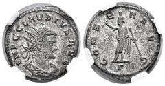 Roman Imperial Claudius II, Gothicus. Antoninianus. 268-269 d.C. Antioch. (Ric-V.1 201). Anv.: IMP C CLAVDIVS AVG. Radiate, draped and cuirassed bust to right. Rev.: CONSER AVG. Serapis standing to le