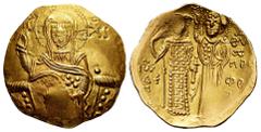 Byzantine Empire John III Ducas-Vatazes. Emperor of Nicaea. Hyperpyron. 1222-1254 d.C. Uncertain mint. (Doc-12). (Sear-2073). Anv.: Christ Pantokrator enthroned facing, IC-XC across upper fields. Rev.