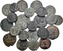 Large Lots Lot of 23 coins from the Low Roman Empire. Different values and mints of the next emperors: Procopius, Julian II, Jovian (X2), Decentius, Magnentius, Maxentius, Galeria Valeria, Valentinian
