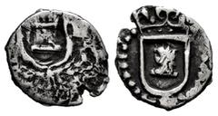 Philip II (1556-1598) Philip II (1556-1598). 1/4 real. ND (1578-1582). Potosi. (B). (Cal-108). Ag. 0,74 g. Tiny lion over castle on obverse and rectified lion over castle on reverse. Ex Jorge Ugaz Col