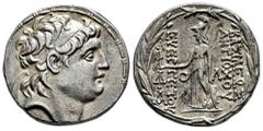 Greek Coins Cappadocian Kingdom. Ariarathes VII Philometor. Tetradrachm. 107-103 BC. Ariaratheia or Eusebia-Tyana. In the name and types of Antiochos VII Euergetes (Sidetes). (SC-2148 (Antiochos VII))