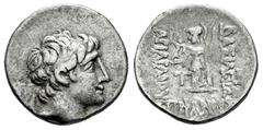 Greek Coins Cappadocian Kingdom. Ariarathes VI Epiphanes Philopator. Drachm. 130-116 BC. Eusebia-Mazaka. (Cf. Simonetta-12cf). Anv.: Diademed head right. Rev.: ΒΑΣΙΛΕΩΣ ΑΡΙΑΡΑΘOV [Ε]ΠIΦANVOYΣ, Athena 