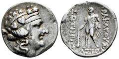 Greek Coins Thrace Islands. Thasos. Tetradrachm. 168/7-148 BC. (Le Rider-Thasiennes 51). (Sng Cop-1039). (Bmc-72). Anv.: Head of young Dionysos to right, wearing ivy wreath. Rev.: (H)PAKΛEOYΣ ΣΩTHPOΣ,