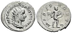 Roman Imperial Gordian III. Antoninianus. 238-244 AD. Rome. (Ric-IV 145). (Seaby-145). Anv.: IMP GORDIANVS PIVS FEL AVG. Radiate, draped and cuirassed bust right. Rev.: MARS PROPVG. Mars advancing rig