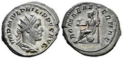 Roman Imperial Philip I. Antoninianus. 244-247 AD. Rome. (Ric-IV 44b). (Rsc-169). Anv.: IMP M IVL PHILIPPVS AVG, radiate, draped and cuirassed bust to right. Rev.: ROMAE AETERNAE, Roma seated to left,