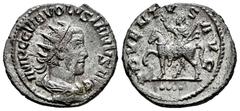 Roman Imperial Volusian. Antoninianus. 251-253 AD. Antioch. (Ric-214). Anv.: IMP C C VIB VOLVSIANVS AVG. Radiate, draped and cuirassed bust right; •••• below. Rev.: ADVENTVS AVG. Volusian on horseback