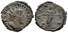 Roman Imperial Victorinus. Antoninianus. 269-270 AD. Colonia Agrippinensis. (Ric-V 2.67). Anv.: IMP C VICTORINVS P F AVG, radiate and cuirassed bust to right. Rev.: SALVS AVG, Salus standing to right,