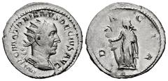 Roman Imperial Trajan Decius. Antoninianus. 249-251 d.C. Rome. (Ric-IV 12b). (Rsc-16). Anv.: IMP C M Q TRAIANVS DECIVS AVG, radiate and cuirassed bust to right. Rev.: DACIA, Dacia standing to left, ho