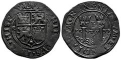 Philip II (1556-1598) Philip II (1556-1598). 4 reales. ND (1568-1570). Lima. R. (Alonso del Rincón). (Cal-495). Ag. 13,79 g. Variety where reverse legend ends with "HISPA". This charmingly crude issue