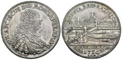 Germany. Regensburg. Franz I. 1 thaler. 1754. ICB. (Km-371). (Dav-2618). Ag. 27,93 g. Hairlines. Rare. Ex Áureo (22/04/2015), lote 2733. Almost XF. Est...500,00. Spanish description: Alemania. Regensb