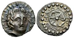 Greek Coins Islands of Caria. Rhodes. Drachm. 88/42 BC. - 14 AD. Heliodoros magistrate. (Ashton & Weiss-208 (A60/P205)). (Sng von Aulock-2836). (Hgc-6, 1456). Anv.: Radiate head of Helios facing sligh