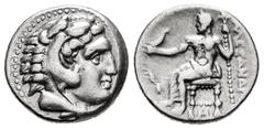 Greek Coins Kingdom of Macedon. Philip III Arrhidaios. Drachm. 336-323 BC. In the name and types of Alexander III. (Price-1365 similar). Anv.: Head of Herakles to right, wearing lion skin headdress. R