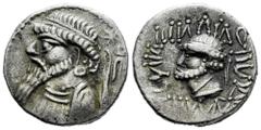 Greek Coins Kings of Elymais. Kamnaskires V. Tetradrachm. 54/3-33/2 BC. Seleukeia on the Hedyphon. (Alram-464). (Van't Haaff-9.1.1-7). Anv.: Diademed and draped bust of Kamnaskires V to left, wearing 