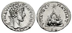 Roman Imperial Commodus. Cappadocia. Drachm. 177-192 AD. Caesarea. (Sydenham-372 var). (Rpc-Online 7113). Anv.: ΑΥΤ Μ ΑΥΡ ΚΟΜΟ ΑΝΤωΝΙΝΟϹ. Laureate head of Commodus, right. Rev.: ΥΠΑΤΟϹ Δ ΠΑΤ ΠΑΤΡΙ. Mo