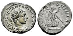 Roman Imperial Elagabalus. Antoninianus. 218-219 AD. Rome. (Ric-IV 152). (Bmcre-122). (Rsc-294). Anv.: IMP CAES ANTONINVS AVG, radiate, draped and cuirassed bust to right. Rev.: VICTOR ANTONINI AVG, V