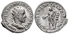 Roman Imperial Trajan Decius. Antoninianus. 249-251 AD. Rome. (Ric-16c). (Rsc-49). Anv.: IMP C M Q TRAIANVS DECIVS AVG. Radiate, draped and cuirassed bust to right. Rev.: GENIVS EXERC ILLVRICIANI. Gen