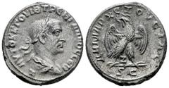 Roman Imperial Trebonianus Gallus. Seleucis and Pieria. Tetradrachm. 250-251 AD. Antioch. (Prieur-668). (McAlee-1172g). Anv.: AVTOK K Γ OVIB TPЄB ΓAΛΛOC CЄB, Laureate, draped and cuirassed bust to rig