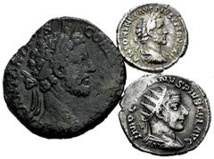 Large Lots Lot of 3 coins of the Roman Empire; Antoninianus Gordianus III, Denarius Antoninus Pius and Sestertius of Commodus. TO EXAMINE. F/Choice F. Est...75,00. Spanish description: Lote de 3 moned