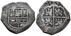 Philip IV (1621-1665) Jarabo-Sanahuja, Plate coin | Philip IV (1621-1665). 8 reales. 1644. Sevilla. R. (Cal-1658). (Jarabo-Sanahuja-C520, Plate coin). Ag. 27,03 g. Mintmark and assayer on the left, va