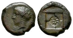 Greek Coins Sicily. Syracuse. Hemilitron. 410-405 BC. Time of the Second Democracy. (CNS-18). (Hgc-2, 1481). (Tesorillo-Sicilia 4, Plate Coin). Anv.: Head of Arethusa to left, hair in sphendone. Rev.: