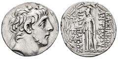 Greek Coins Seleukid Kingdom. Antiochos IX Eusebes Philopator Kyzikenos. Tetradrachm. 113/12 BC. Antioch on the Orontes. First reign. (SC-2363c). (Hgc-9, 1228i). (Tesorillo-Siria 18, Plate Coin). Anv.