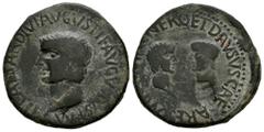 Celtiberian Coins Carthage Nova. Time of Tiberius. Unit. 14-36 AD. Cartagena (Murcia). (Abh-600). (Tesorillo-Cartagonova 18, Plate Coi). Anv.: TI. CAESAR. DIVI. AVGVSTI. F. AVGVSTVS. P. M. Bare head o
