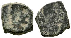 Celtiberian Coins Kastilo-Castulo. Sextans?. 180 BC. Cazlona (Jaén). (Abh-746 var.). (Tesorillo-Castulo 96, Plate Coin). Anv.: Diademed male head right. Rev.: Diademed male head right. Ae. 2,80 g. Two