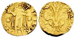 Medieval Coins The Crown of Aragon. Juan I (1387-1396). Florin. Mallorca. (Cru C.G-2281). (Cru V.S-469). Anv.: S IOHA - NNES B M. Rev.: + ARAG - O REX IO. Au. 3,42 g. Scallops in obverse and reverse. 