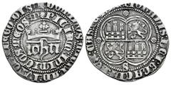 Medieval Coins Kingdom of Castille and Leon. Juan I (1379-1390). 1 real. Sevilla. (Bautista-799, como Juan II). (Imperatrix-J1:1.10, mismo ejemplar). Anv.: ✚ DOMINVS : MIChI : AD : IVTOR : ED EGO : DI