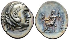 Greek Coins Pamphylia. Aspendos. Tetradrachm. CY 5 = 208/7 BC. In the name and types of Alexander III of Macedon. (Price-2885). (DCA-312). Anv.: Head of Herakles to right, wearing lion skin headdress.