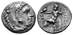 Greek Coins Kings of thracia. Lysimachos. Drachm. 310-297 BC. Abydos. In the name and types of Alexander III of Macedon. (Price-1584). (Thompson-65). Anv.: Head of Herakles to right, wearing lion skin