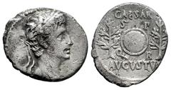 Roman Imperatorial Augustus. Denarius. 20-19 BC. Colonia Patricia (Córdoba). (Ffc-32). (Ric-36a). (Cal-796). Anv.: Head laureate or oak of Augustus right. Rev.: CAESAR AVGVSTVS S.P.Q.R. above and belo