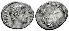 Roman Imperatorial Augustus. Denarius. 19 BC. Colonia Patricia (Córdoba). (Ffc-157). (Ric-77a). (Cal-760). Anv.: CAESAR AVGVSTVS bare head of Augustus right. Rev.: OB. / CIVIS. / SERVATOS within oak-w
