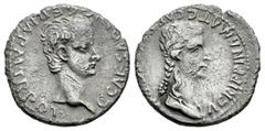 Roman Imperial Caligula (Gaius) and Agrippina. Denarius. 37-38 d.C. Rome. (Ric-14 (Calígula)). (Bmc-15). Anv.: C CAESAR AVG GERM PM TR POT. Bare bust of Caligula right. Rev.: AGRIPPINA MAT C CAES AVG 