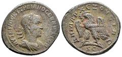Roman Imperial Trajan Decius. Tetradrachm. 249-251 AD. Antioch. (Ric-1616). (Prieur-507). Anv.: ΑΥΤΟΚ Κ ΓΑΙ ΜЄ ΚΥΙΝ ΔЄΚΚΙΟC CЄΒ. Laureate, draped and cuirassed bust of Trajan Decius to right. Rev.: ΔΗ