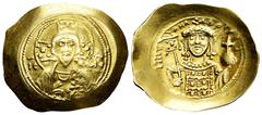 Byzantine Empire Michael VII Ducas. Histamenon nomisma. 1071-1078 AD. Constantinople. (Doc-2a). (Sear-1868). Anv.: Half-length bust of Christ Pantokrator front view; IC-XC across fields. Rev.: ⧾ MIXAH