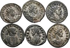 Large Lots Lot of 6 coins from the Roman Empire. Antoninian coins of the next Emperors: Aurelian, Carinus, Probus, Numerian and Maximian. Bi. It is essential a rigorous examination of the lot. ONLY SH