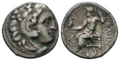 Greek Coins Imperio Macedonio. Alejandro III Magno. Dracma. 336-323 a.C. Incierta de Macedonia. (Müller-274). Anv.: Cabeza de Hércules a derecha con piel de león. Rev.: Zeus entronizado a izquierda, d