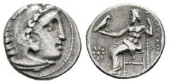 Greek Coins Imperio Macedonio. Alejandro III Magno. Dracma. 323-319 a.C. Kolophon. (Price-1759). Anv.: Cabeza de Heracles a derecha recubierta con piel de león. Rev.: Zeus sentado a izquierda con cetr