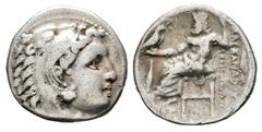 Greek Coins Imperio Macedonio. Alejandro III Magno. Dracma. 323-319 a.C. Kolophon. (Price-1762). (Müller-315). Anv.: Cabeza de Heracles a derecha recubierta con piel de león. Rev.: Zeus sentado a izqu