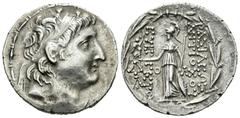 Greek Coins / Grecia Antigua Imperio Seleucida. Antioco VII. Tetradracma-Tetradrachm. 138-129 a.C. (Gc-7092). Anv.: Cabeza diademada a derecha. Rev.: Atenea en pie a izquierda con Victoria, escudo y l