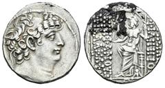 Greek Coins / Grecia Antigua Imperio Seleucida. Filipo I Filadelfo. Tetradracma-Tetradrachm. 92-83 a.C. Siria. (Cy-3106). (Se-7196). Anv.: Cabeza diademada a derecha. Rev.: Zeus sentado a izquierda co