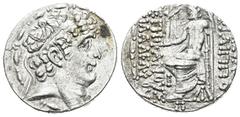 Greek Coins / Grecia Antigua Imperio Seleucida. Filipo I Filadelfo. Tetradracma-Tetradrachm. 93-83 a.C. Antioquía. (Sng-2813). Anv.: Busto diademado a derecha. Rev.: Zeus sentado a izquierda con Victo