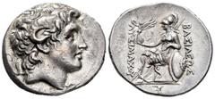 Greek Coins / Grecia Antigua Reino de Tracia. Lisímaco. Tetradracma-Tetradrachm. 305-281 a.C. Alejandría. (Thomson-162). Anv.: Cabeza de Alejandro III Magno diademada a derecha con cuernos de Ammon. R